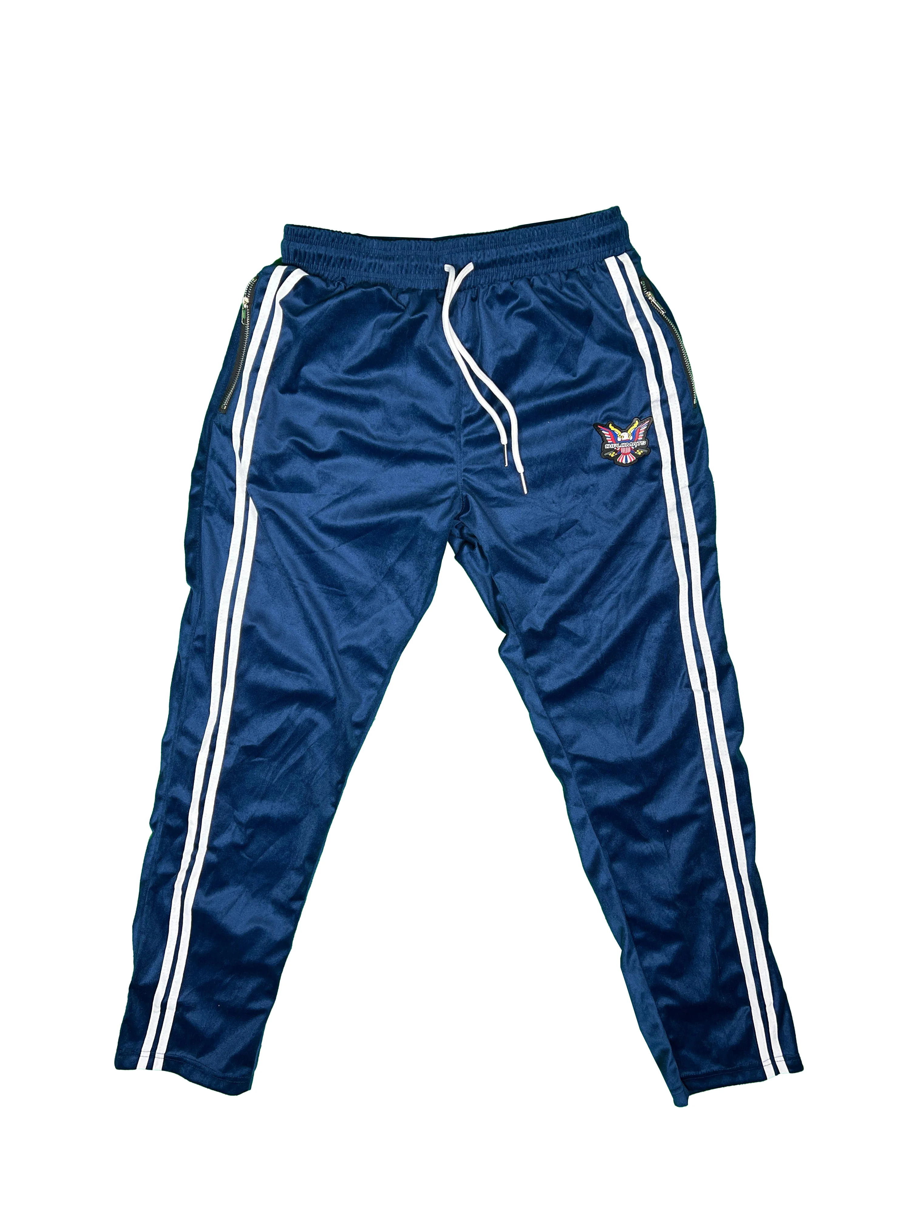 All Blue Velour Hoodie Track Suit - Image 9