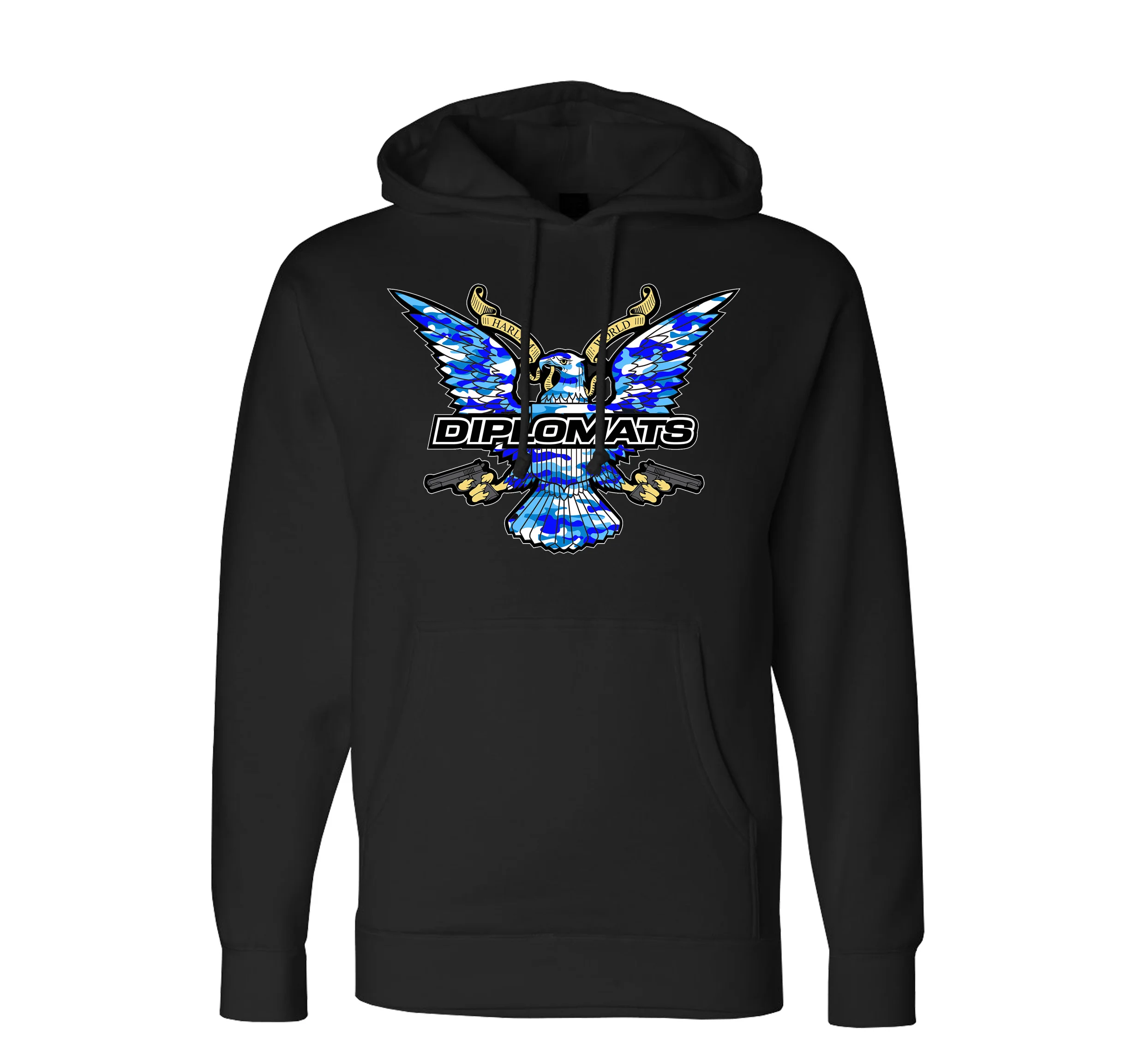 Blue Camo Eagle Hoodie - Image 2