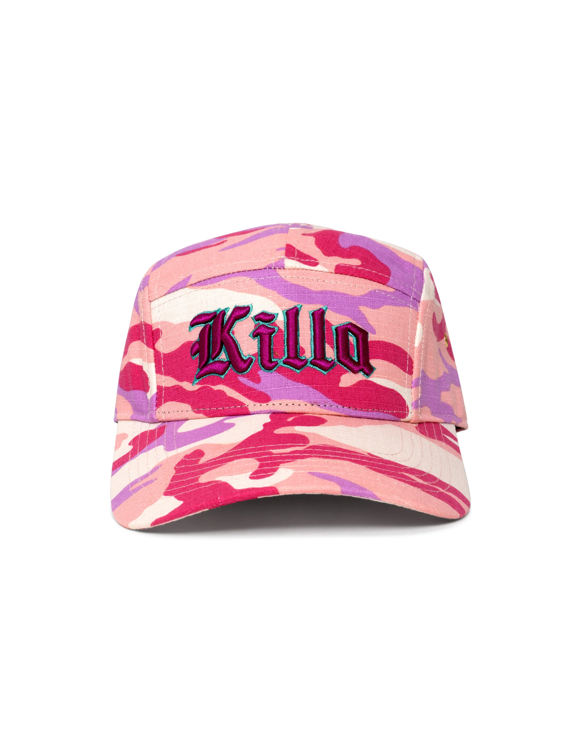 Killa Pink Camo 5 Panel Hat - Image 2
