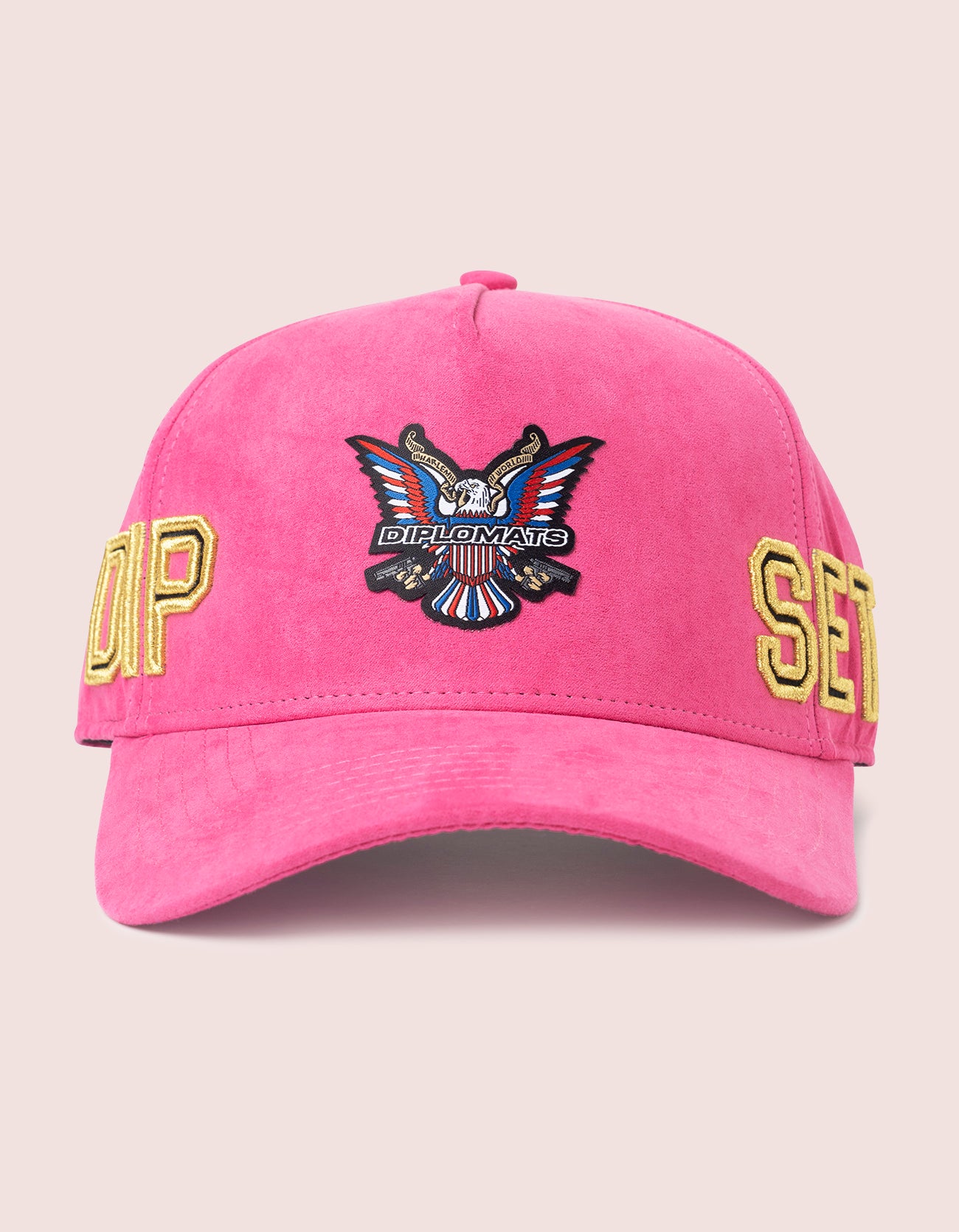DIPSET COUTURE SUEDE ROCKSTAR HAT PINK - Image 2