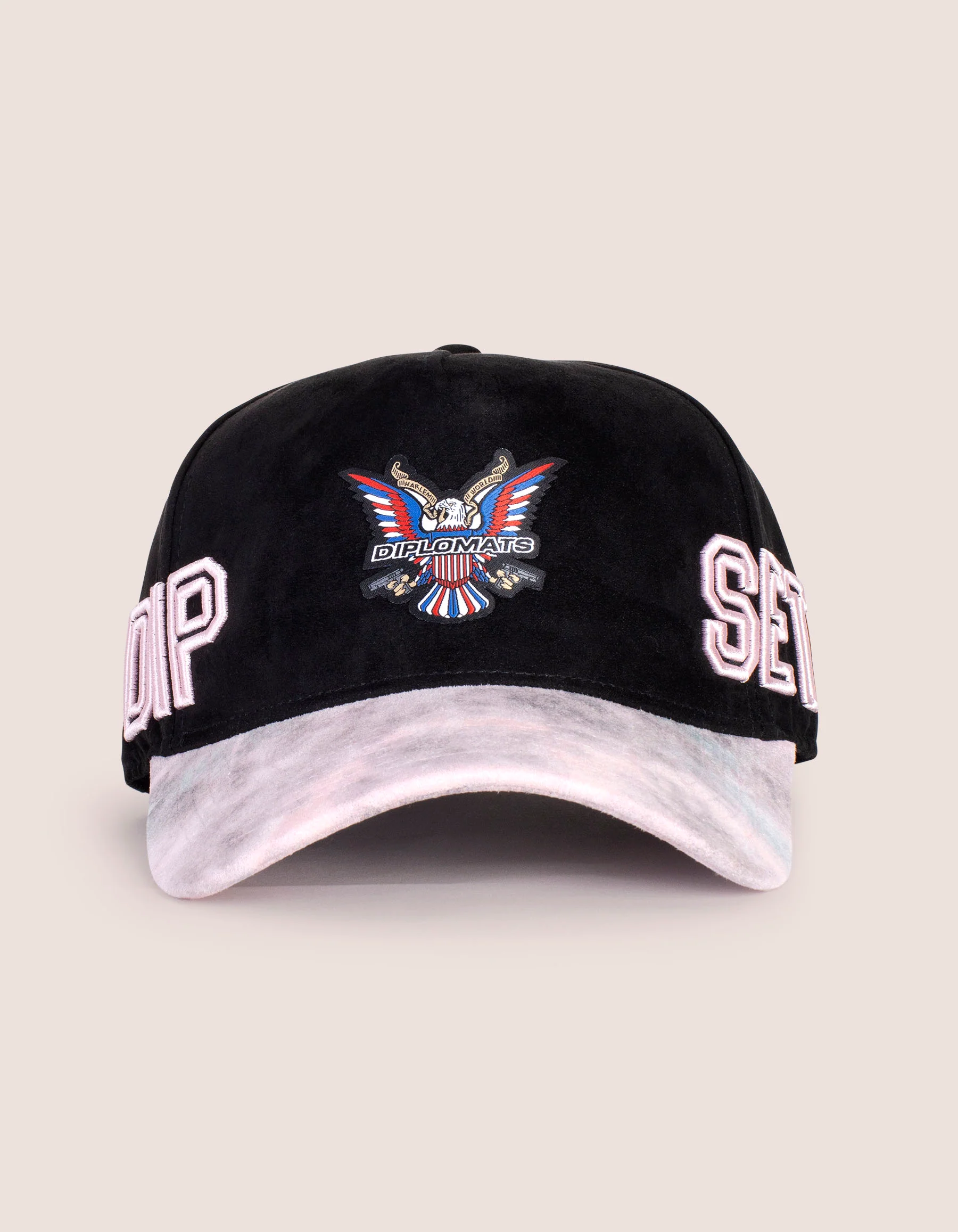 DIPSET COUTURE BLK/ PINK Suede ROCKSTAR HAT - Image 2