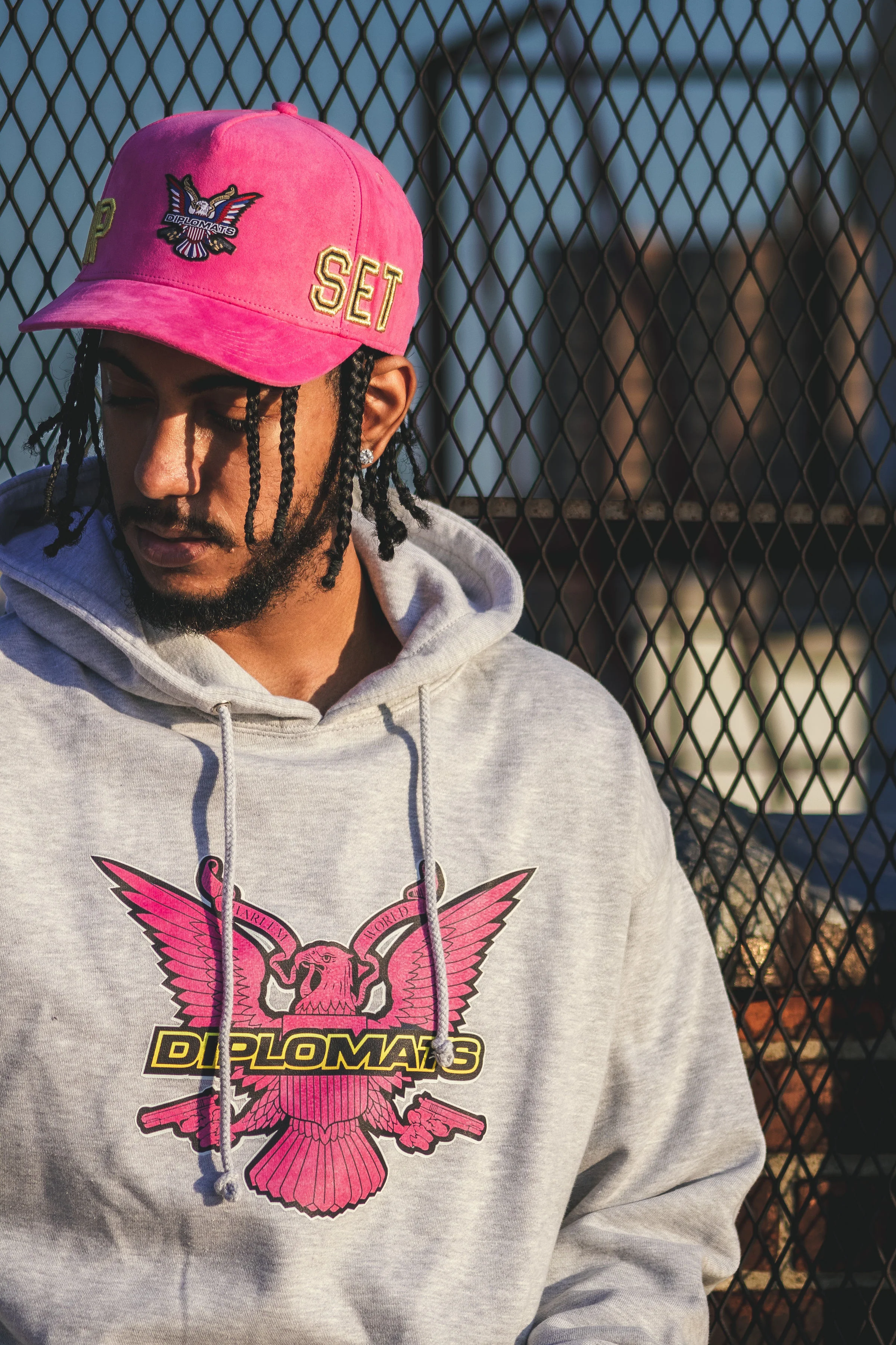 DIPLOMATIC Grey Hoodie - Image 3