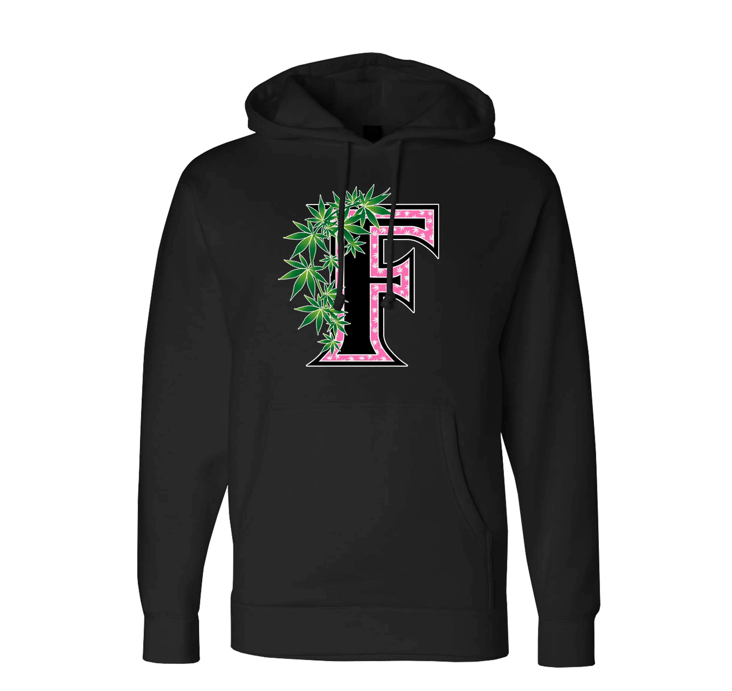 Flee Farms F Pink logo Hoodie