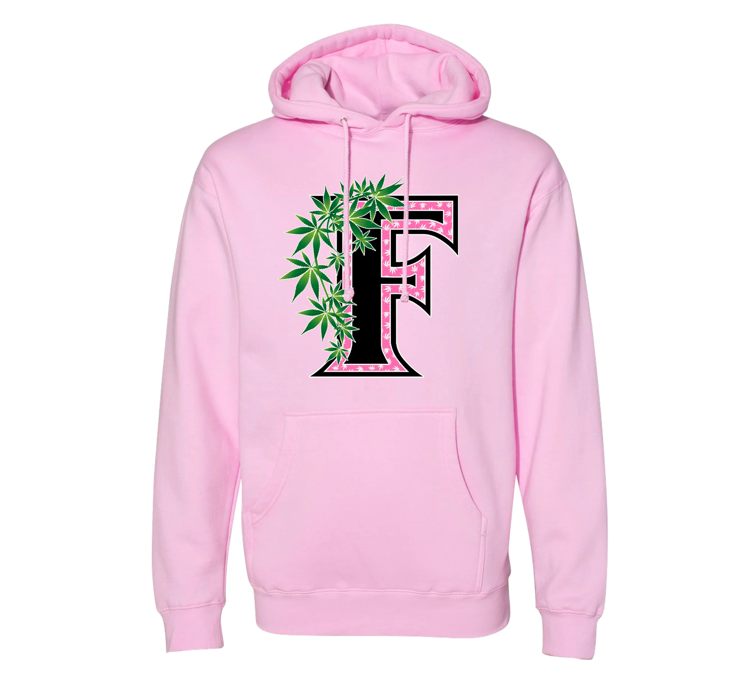 Flee Farms F Pink logo Hoodie - Image 2