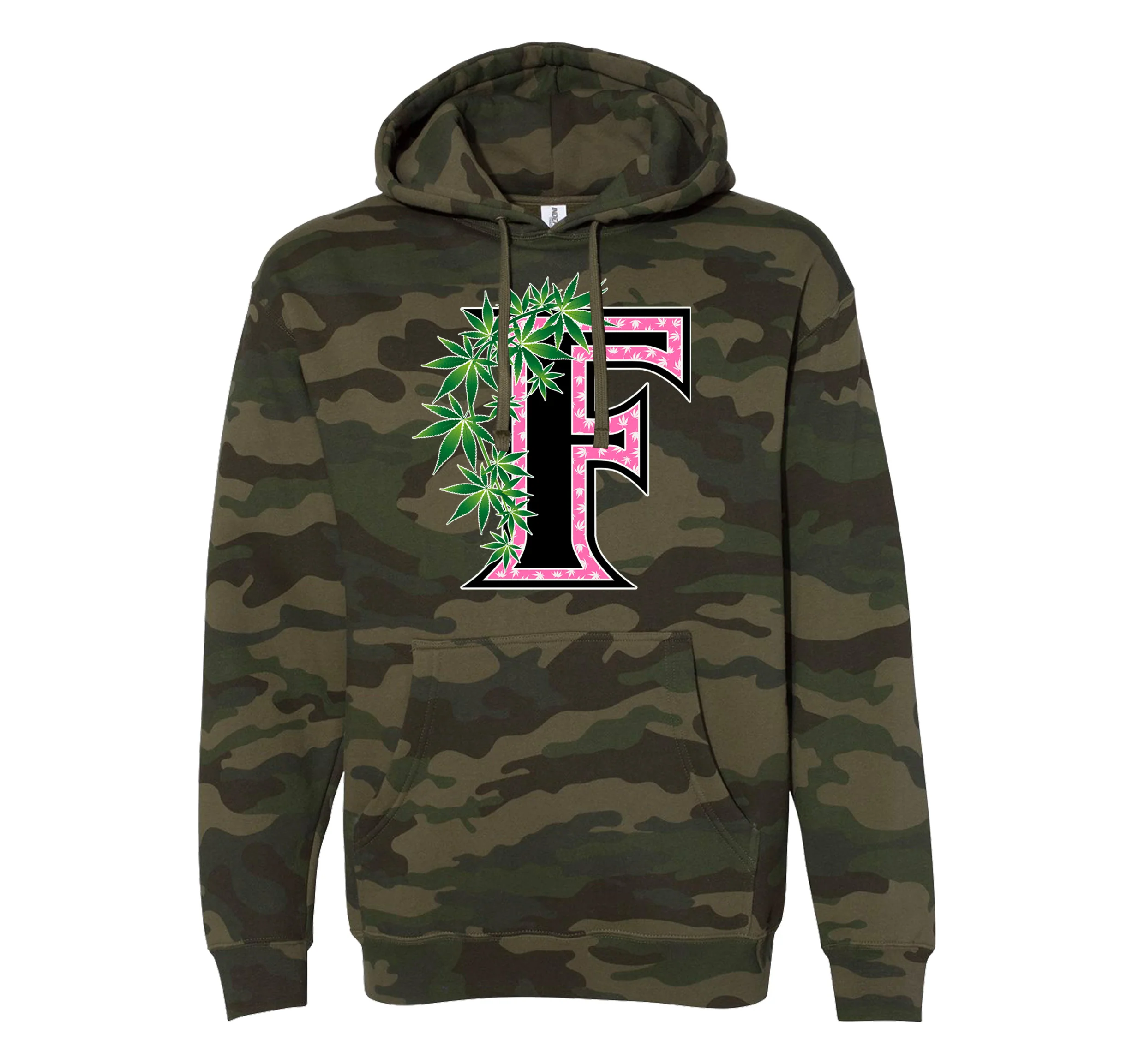 Flee Farms F Pink logo Hoodie - Image 3
