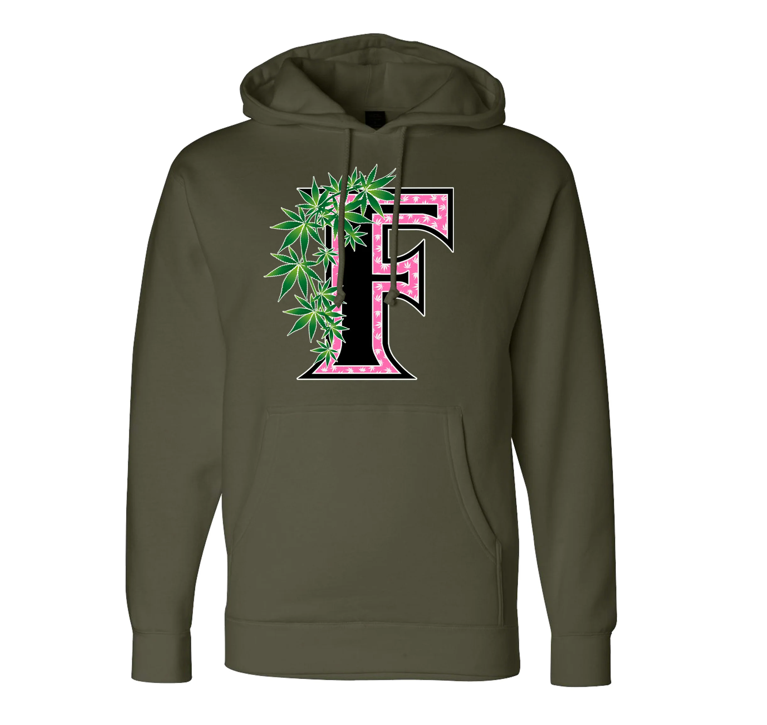 Flee Farms F Pink logo Hoodie - Image 5